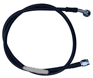 CXVFY Performance de moto Puce Couvrir en acier inoxydable tressé Ptfe Tuyau de frein avec 3/8-24 femelles serties 3/8-24 et raccords de banjo(Color:150cm)