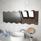 AJJHUUKI Articles de maison, miroirs muraux 4 pièces 60 x 18,5 cm en verre ondulé, meubles de costume
