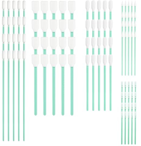 100pcs Foam Tip Cleaning Swab Kit, 5 Types Foam Swabs on Stick for Electronics, Optics, Lens, Camera, Arts, Crafts, Sewing Machine