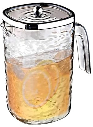 Pitcher With Lid, Thickened Pitcher, Heat-Resistant Juice Container, Hot/Cold Water Pitcher, Large Iced Tea Pitcher, Carafe For Hot/Cold Water, Pitcher With Lid