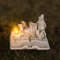 Tuzsocr Figura de ángel de la guarda, escultura de ángel pequeño con vela LED para tumba, estatua para cementerio, regalo conmemorativo, recuerdo de seres queridos