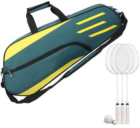 Badminton-Tasche für 3 Schläger – Badminton-Schlägertasche, wasserdichte und schützende Tasche für Tennisschläger, Tasche mit Schlägertasche, Schlägertasche für Herren
