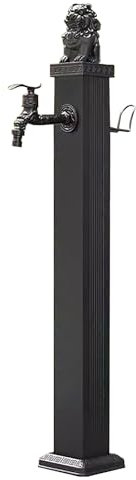 Robinet de fontaine à eau extérieur autoportant en aluminium pour jardin, terrasse, villa (116 cm)