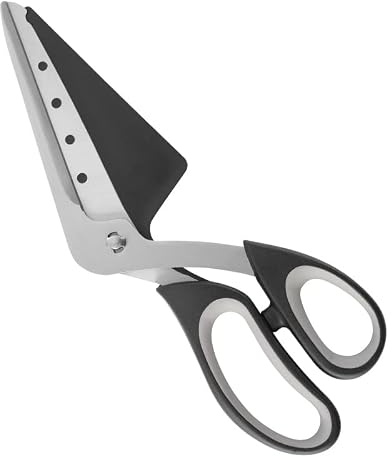 Multifunktionale Pizzaschere mit integriertem Stückheber | Schöne Verpackung ideal als Geschenk | Pizzamesser | Pizzaschneider & Pizza-Heber | Pizza Schere | Ergonomisch geformte Griff aus PP