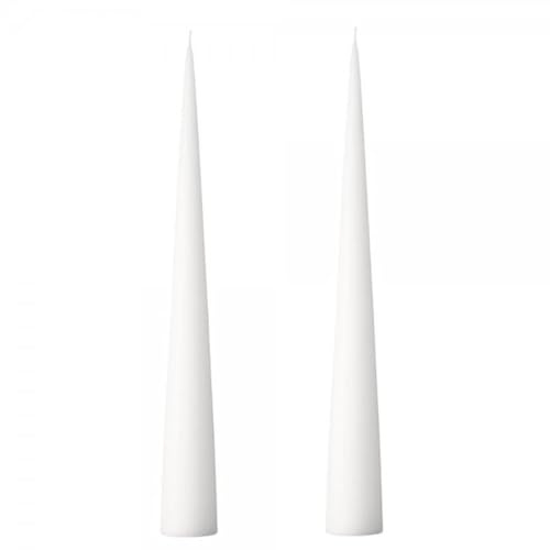 ester & erik Cone Candles I Box I 37cm I 2pcs. |31 Pure White