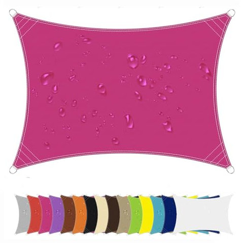 Kebinmaoyi 420D Sonnensegel, wasserdicht, Square,Rose,1.3x2m