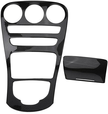Cpolebev Abs Mittel Konsole Panel Dekoration Abdeckung Trim 2 Stücke für C W205 / Glc X253 Kohle Faser Farbe