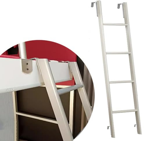 Hochbett Leiter Ersatzleiter Etagenbett für Wohnheime, zum Einhängen, 4 Stufen/5 Stufen, Metallleiter zum Aufhängen, verstellbar und austauschbar für Wohnmobile, Tragkraft 150 kg