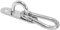 PRIOstahl Ösenplatte Augplatte Karabinerhaken - 1x Decksplatte 60x19mm + 1x Karabiner 6x60mm Wandhaken Deckenhaken zum Aufhängen Befestigung für Sonnensegel Boxsack Heunetz Rostfrei aus Edelstahl