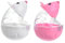 BESPORTBLE 2Pcs Cat Interactive Food Feeder Mouse Shaped Automatic Snack Dispenser for Cats Engaging Tumbler Rolling Puzzle White Red