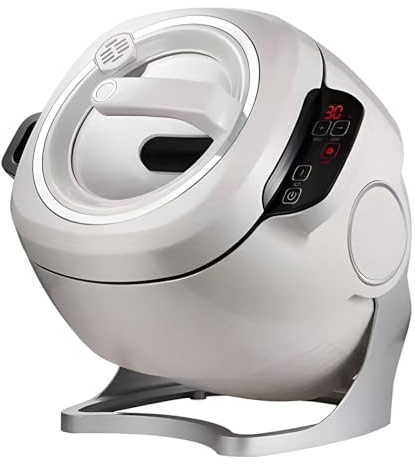 UPLTOE Appareil De Cuisson Intelligen,Wok Multifonction,Sauté à Tambour,Nettoyage Facile,Cuisiner Facilement,Rotation à 360 °,2000 W 6 L
