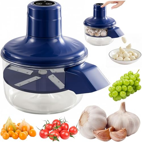 Peladora de uvas eléctrica – Peladora automática de ajos para uvas, cerezas, tomates, recargables por USB, para casa y picnic