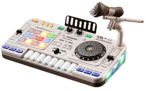 Elektronische Geräte für Kinder mit Karaoke-Mikrofonen und integrierten Musikeffekten und tragbarem, wiederaufladbarem Akku, Kinder-DJ-Mixer