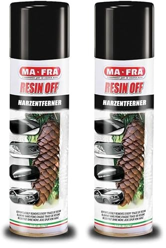 MAFRA, Resin Off, Rimuove le Tracce di Resina Cristallizzata e Salsedine Dalla Carrozzeria, senza Sanneggiare le Parti Trattate, 250 Ml (Confezione da 2)