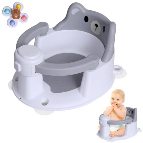 REDCAMP Baby Badewannensitz, 6-24 Monate, Grau