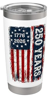 America 250th Independence Day 250 Anniversary USA Flag Stainless Steel Insulated Tumbler