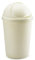 Plastic Bins Bullet Bin Recycling Waste Bin Rubbish Cardboard Plastic Disposal Dustbin Flip Top Flap Lid (50L, Cream)