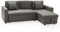 Happy Garden Canapé d'angle Convertible Clark 3 Places en Simili Taupe. Canapé avec méridienne réversible et Coffre de Rangement.