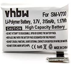 vhbw 1x batería Compatible con Samsung Galaxy Gear V700 smartwatch, Reloj de Actividad (315 mAh, 3,7 V, Li-Poli)