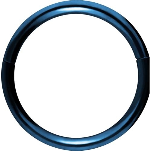 PIERCINGLINE Segmentring Clicker aus Chirurgenstahl - Piercing Ring in Gold, Silber, Rose, Schwarz oder Blau - für Nase, Septum, Ohr, Helix oder Tragus