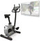 Bluefin Fitness Tour 5.0 Hometrainer Spin Bike Heimtrainer Fahrrad | Live Video Training | Bluetooth | Kinomap Handy App | Fitness Geräte für zuhause | Schwarz & Grau Silber