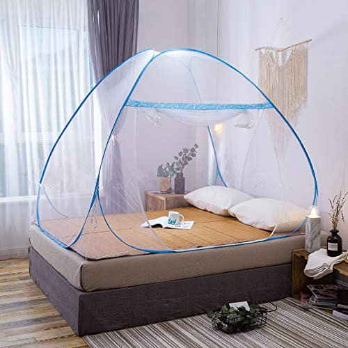 RioHouse Pop-up-Moskitonetze, Übergroßem Eintrag Moskitonetz Zelt für Einzelbett, Geeignet für Reisen, Camping (120 * 190 cm)