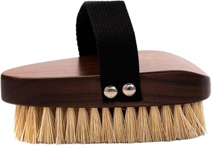 Eco Bath London Natural Sisal Walnut Hand Brush - Luxury Body Brush for Dry Brushing and Exfoliation, Durable Walnut Wood and Sisal Brush for Remove Dead Skin Toxins Cellulite