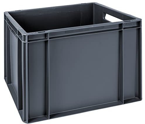 RS PRO 30L Polypropylen Eurobehälter, Grau 325mm x 300mm x 400mm