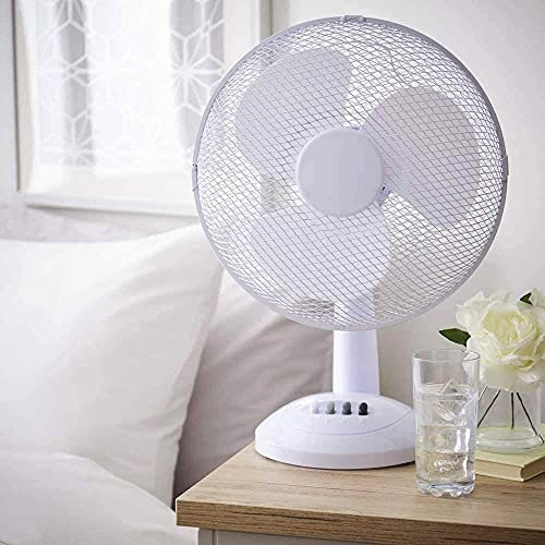 12 Desk Fan 3 Speed Oscillating Electric Desk Table Home Office Fan PREMIUM Upgraded Version