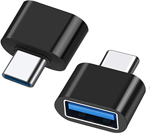 Leizhan USB-C to USB Adapter - 2 Pack OTG for MacBook Pro/Air, Galaxy S9/S8/Tab S3, Dell XPS & More