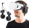 Globular Cluster Stereo VR Headphones Custom Made for Oculus Quest 2 Elite Headband & Original Headstrap-On Ear Deep Bass 3D 360 Degree Sound (Black)