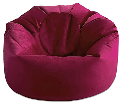 Beautiful Beanbags - Plush Velvet Beanbag Chair Lounger - Magenta | Luxury Style