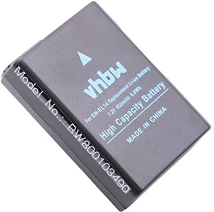 vhbw Batterie Compatible avec Nikon D5500, D5600 Appareil Photo Digital Reflex APRN (950mAh, 7,2V, Li-ION) avec Puce d'information