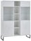 trendteam smart living - Highboard Schrank Vitrine 3D-Optik - Wohnzimmer - Aufbaumaß (BxHxT) 130 x 168 x 42 cm - Farbe Weiß - 330000200