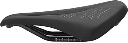 Kohlefaser Ledersattel, Strapazierfähiger 155mm Fahrradsattel Ultra Wide Dual Spring für MTB Fahrrad für Rennrad für Double Sattelstützen für Clip Sattelstützen(Schwarz)