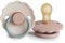 FRIGG Daisy Latex Schnuller | 2er-Pack | Daisy Block Naturkautschuk Schnuller | symmetrisce Kirschform | BPA-frei | Made in Dänemark | Latex Schnuller | Blush/Cotton Candy - Größe 1 (0-6 Monate)