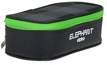 Elephant Mäppchen Mädchen Etui Federtasche Mäppchenbox groß Pennal Schülermäppchen Pencil case Box Large 12800 + 6 Stifte (Plaid Blau (Karo Grün Grau))