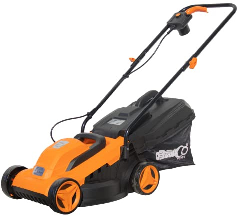 Bricoferr r Elektrischer Rasenmäher - 1200 W, Schnittbreite 33 cm und einstellbare Höhe