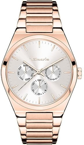 Tamaris Damen analog Quarz Uhr mit Edelstahl Armband TT-0092-MM