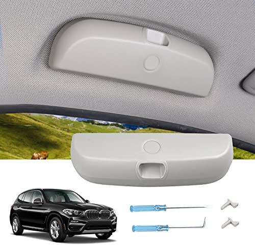LUWU Kompatibel mit BMW X1 X2 X3 X5 1er 3er 5er 7er Auto Sonnenbrillenhalter Auto Brillenhalter,Sonnenbrillenhalterung Brillenetui Innenraum Zubehör,Auto Glasses Case Holder Brillenetui(Grau)