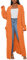 Long Sweaters for Women Cardigan Open Front Long Sleeve Plus Size Chunky Cable Knit Duster Cardigans with Pockets Winter Coat, Orange, Large