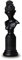 Marimor Moderne abstrakte Kunst, Tischdekorationen für Esszimmer, Wohnzimmer, Büro, Mittelstück. Skulptur deko modern Frauenstatue (Schwarz)