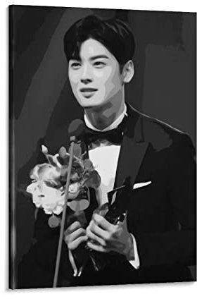 ACIDI Leinwandbild 60 * 90cm Klassische Sänger Poster Cha Eun Woo 1 Wohnzimmer Poster Schlafzimmer Küche Dekor Malerei Kein Rahmen