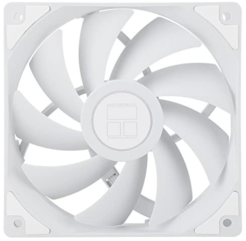 Thermalright TL-C12CW CPU Fan, 120mm Case Cooler Fan, 4Pin PWM Silent Computer Cooling with S-FDB Bearing Included, up to 1550RPM PC Cooling (White)