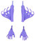 Ersatzteile für Monster High Doll DHB53 - Great Scarrier Reef Glowsome Ghoulfish Clawdeen Wolf Puppe - Ersatzarme und Hände