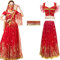 YEAJION Damen Prinzessin Jasmin Kostüm mit Zubehör Prinzessin Aladdin Cosplay Kostüm Bauchtanz Outfit Halloween Karneval Party Bühnenauftritt Kostüm für Erwachsene