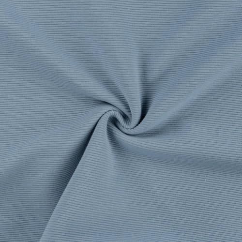 Ottoman Rib Jersey | Rippenjersey | viele Farben | Meterware | für Bekleidung (dusty blue)