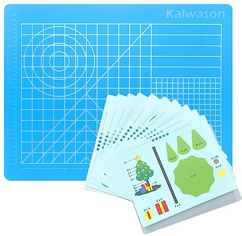 3d Stift Vorlagen und Silikonmatte, 3d Stifte Zubehör 3d stift Unterlage 27 * 21.5cm Durchscheinend Zeichenwerkzeug mit Basisvorlagen für Starter