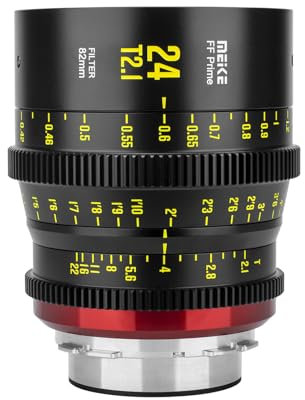 Meike 24 mm T2.1 PL Obiettivo cinematografico grandangolare a fuoco manuale a pieno formato per fotocamera con attacco PL Canon EOS C700 PL EOS C700PL GS