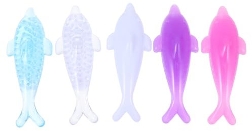 FRCOLOR 5pcs Dolphin Nail Brush Animal Nail Brush Scrub Nail Cleaning Tools Cleaning Gel Nail Cleanser Makeup Cleaner for Nail Dust Brush Home Fingernail Brush Nail Art Tool Mini